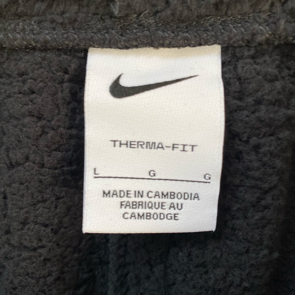 🆕 NIKE Women's Training Therma-Fit Sherpa Cozy Fluffy Sweat pants Black L - Picture 14 of 16